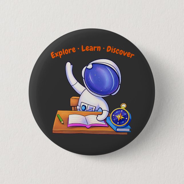  little Astronaut Study   6 Cm Round Badge (Front)