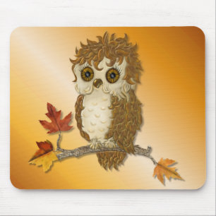 Little Autumn Whoo Owl Mouse Mat