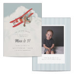 Little Aviator Kids Birthday Invitation<br><div class="desc">Get ready to take flight with this vintage style birthday party invitation! Against a light blue background, an adorable little red aeroplane soars above the clouds. With its charming hand-drawn style, this little aeroplane is sure to capture the hearts of your guests and set the tone for a fun and...</div>