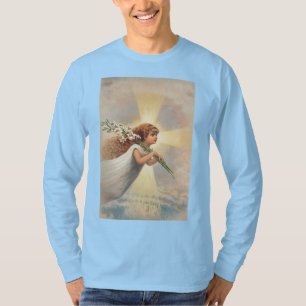 Little baby angel holding lilies T-Shirt