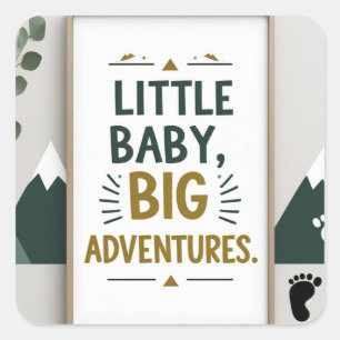 Little baby big square sticker