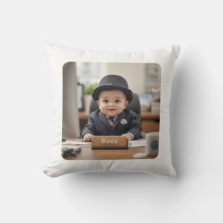 “Little Baby Boss | Funny Toddler Shirt | Cute Cushion