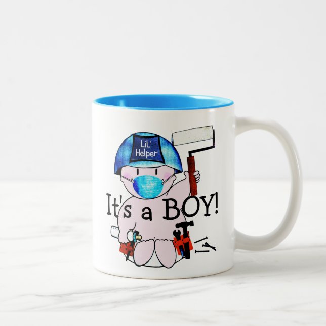 Little Baby Boy Carpenter Stud Mug (Right)