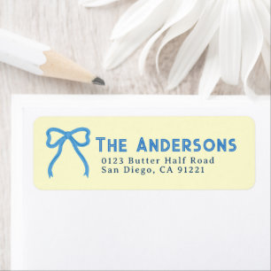 Little Baby Butter Bow Baby Shower Return Address