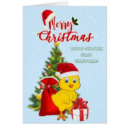 Little Baby Chicken Christmas Card