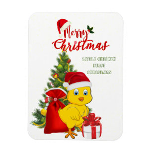 Little Baby Chicken Christmas Magnet