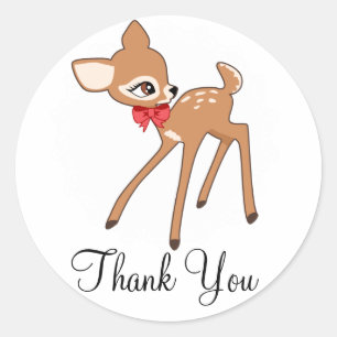 Little Baby Deer Thank you sticker