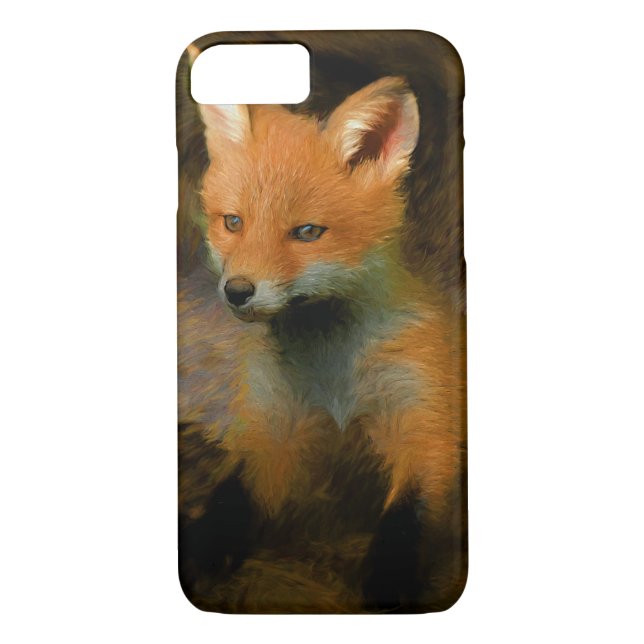 Little Baby Fox Cub Portrait Case-Mate iPhone Case (Back)