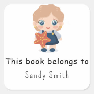Little baby girl - This book belongs to Square Sticker