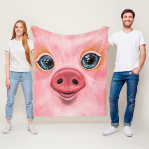 Little Baby Piggy - Smile Fleece Blanket