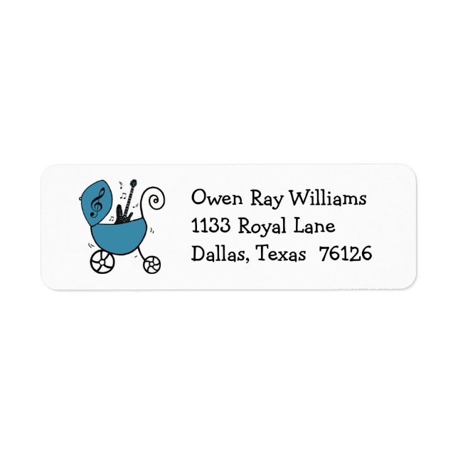 Little Baby Rock Star Address Labels (Front)