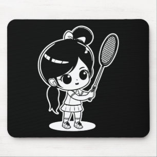 Little Badmintonist Cartoon Shuttle Mouse Mat
