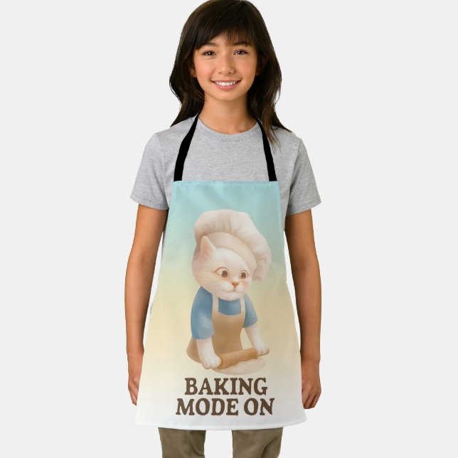 Little Baker Cat: Cozy Morning Kneading Art Apron (Insitu)