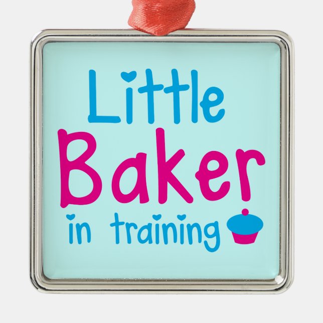Little BAKER in training Metal Tree Decoration (Front)