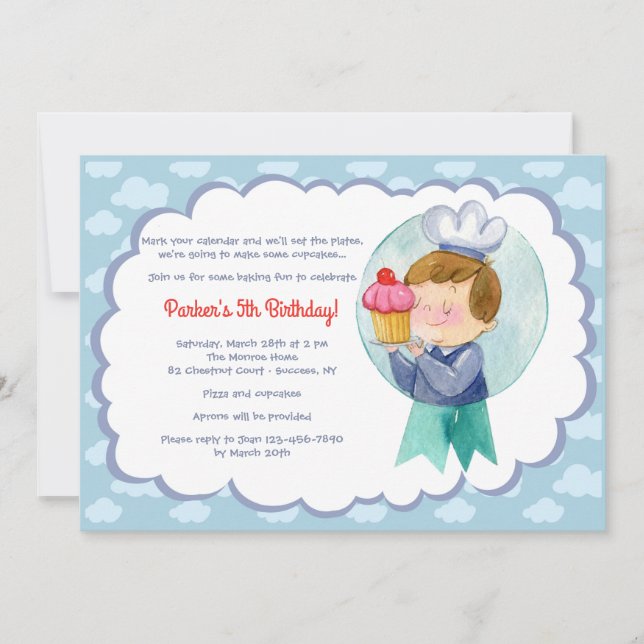 Little Baker Invitation (Front)