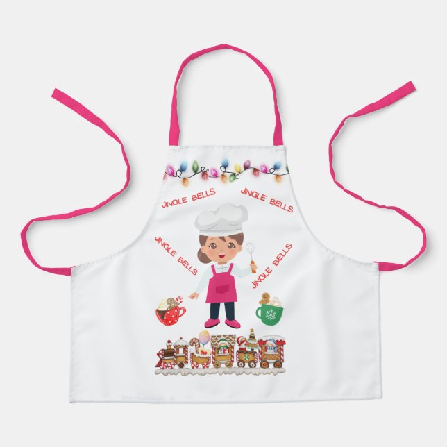 Little Baker Jingle Bells Apron (Front)