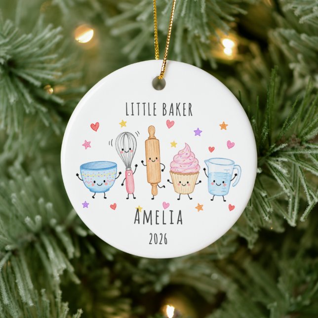 Little Baker Personalised Ornament (Tree)