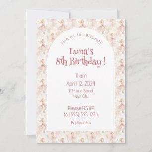 Little Ballerina #10 - Blonde Girl Invitation
