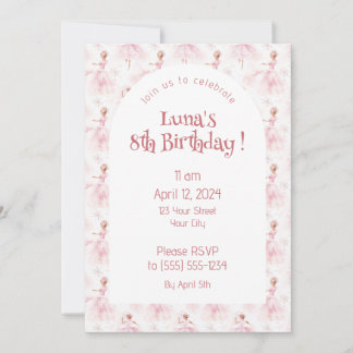 Little Ballerina #1 - Black Girl Invitation