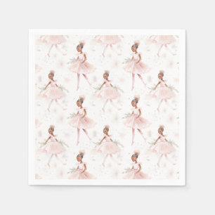 Little Ballerina #2 - Black Girl Napkin