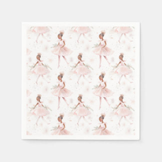 Little Ballerina #2 - Black Girl Napkin