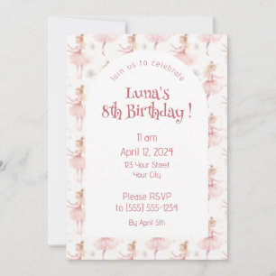 Little Ballerina #9 - Blonde Girl  Invitation
