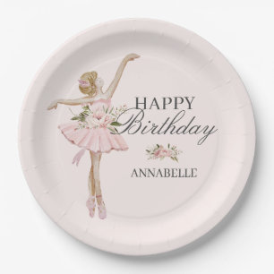 Little Ballerina Birthday Plates Party Decor