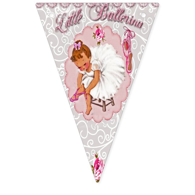 "Little Ballerina" Bunting - Happy Birthday. Bunting (Sixteenth Flag)
