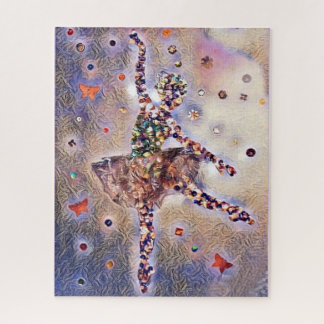 Little Ballerina Cute Original Dance Art Jigsaw Puzzle