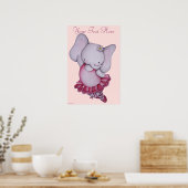 Little Ballerina Elephant Poster for Children (Kitchen)