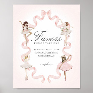 Little Ballerina Favours Whimsical Birthday Sign