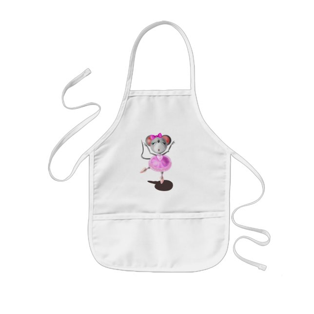 Little Ballerina Mouse Kids' Apron (Front)