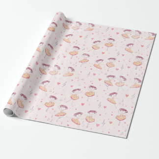 Little Ballerina on light background Wrapping Paper
