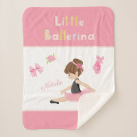 Little Ballerina Pink Ballet Girls Name