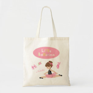 Little Ballerina Pink Ballet Girls Name Tote Bag