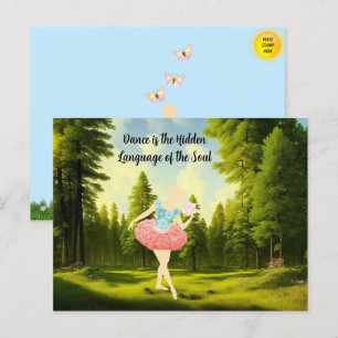 Little Ballerina Quote Postcard