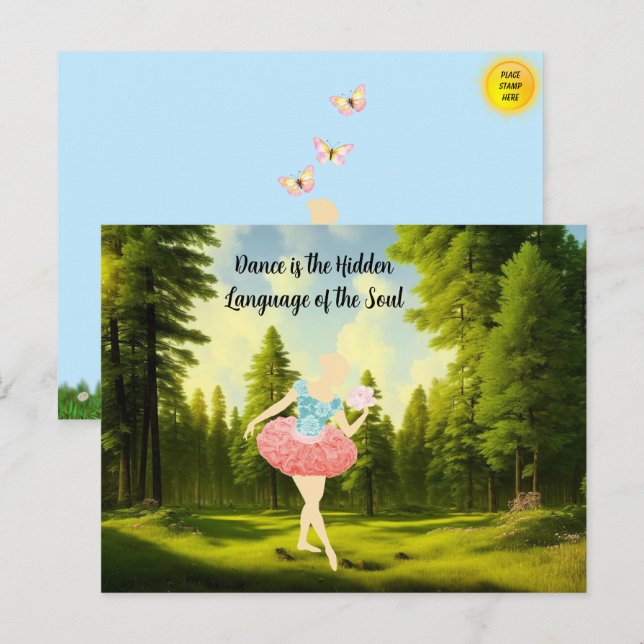 Little Ballerina Quote Postcard (Front/Back)