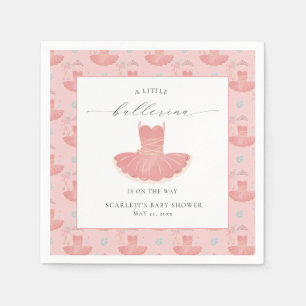 Little Ballerina Tutu Girl Baby Shower Napkins