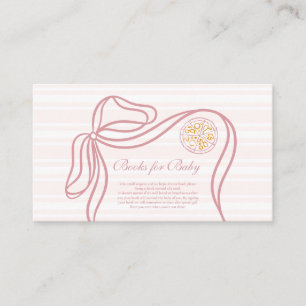 Little Bambina Pink Italian Baby Shower Enclosure Card