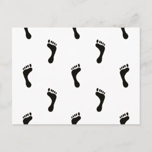Little Bare Feet in Black and White Postcard