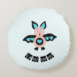 Little bat boy round cushion