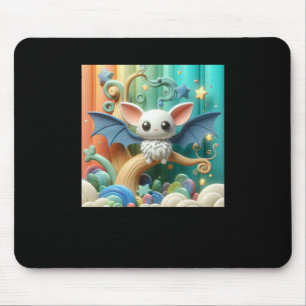 Little Bat In A Fantasy Land Sticker Mouse Mat