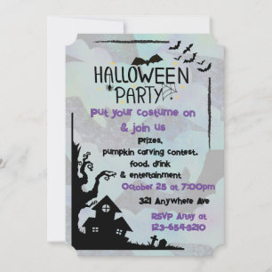 Little Batty Halloween Invitation