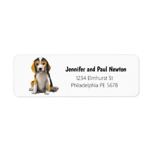 little beagle return address label