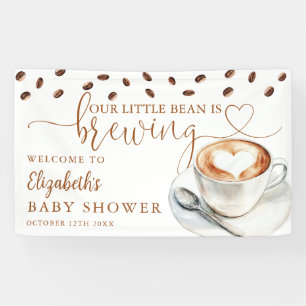 Little Bean Coffee Baby Shower Welcome Banner