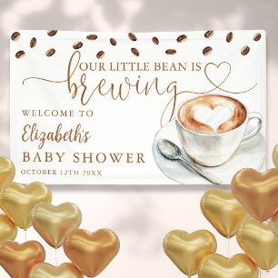 Little Bean Coffee Baby Shower Welcome Banner