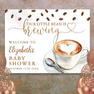 Little Bean Coffee Baby Shower Welcome Sign