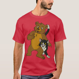 Little Bear and Cat Art T-Shirt
