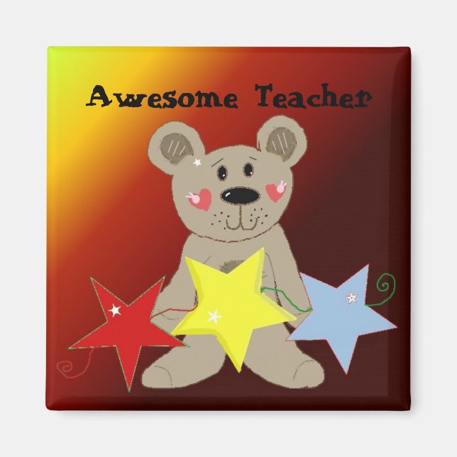 Little Bear - Awesome Teacher Magnet (Front)