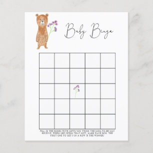 Little Bear - Baby shower bingo game